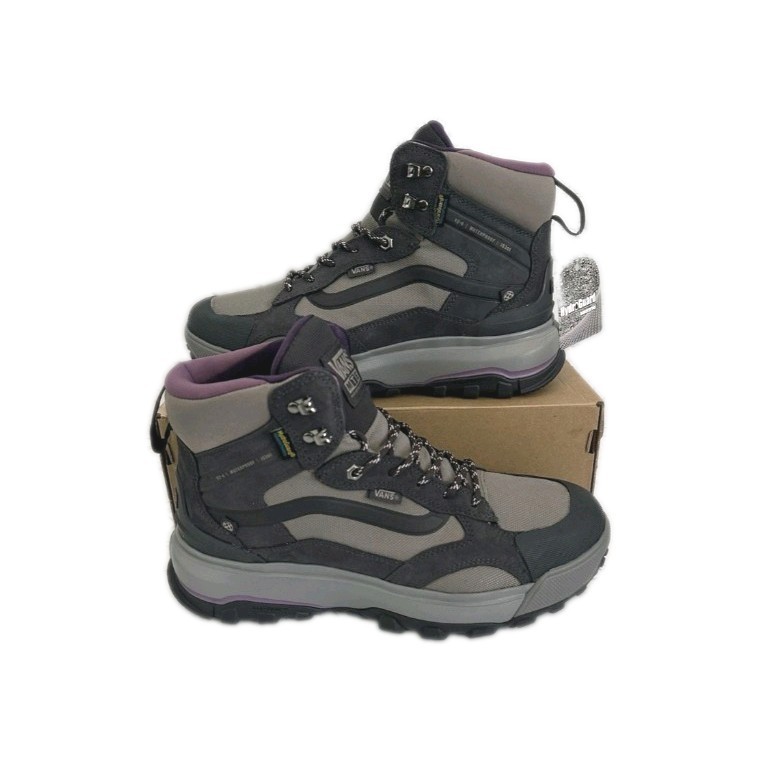 VANS Waterproof MTE Hiking Ankle Boots Gray Black Purple Men’s 6.5 Womens 8.5