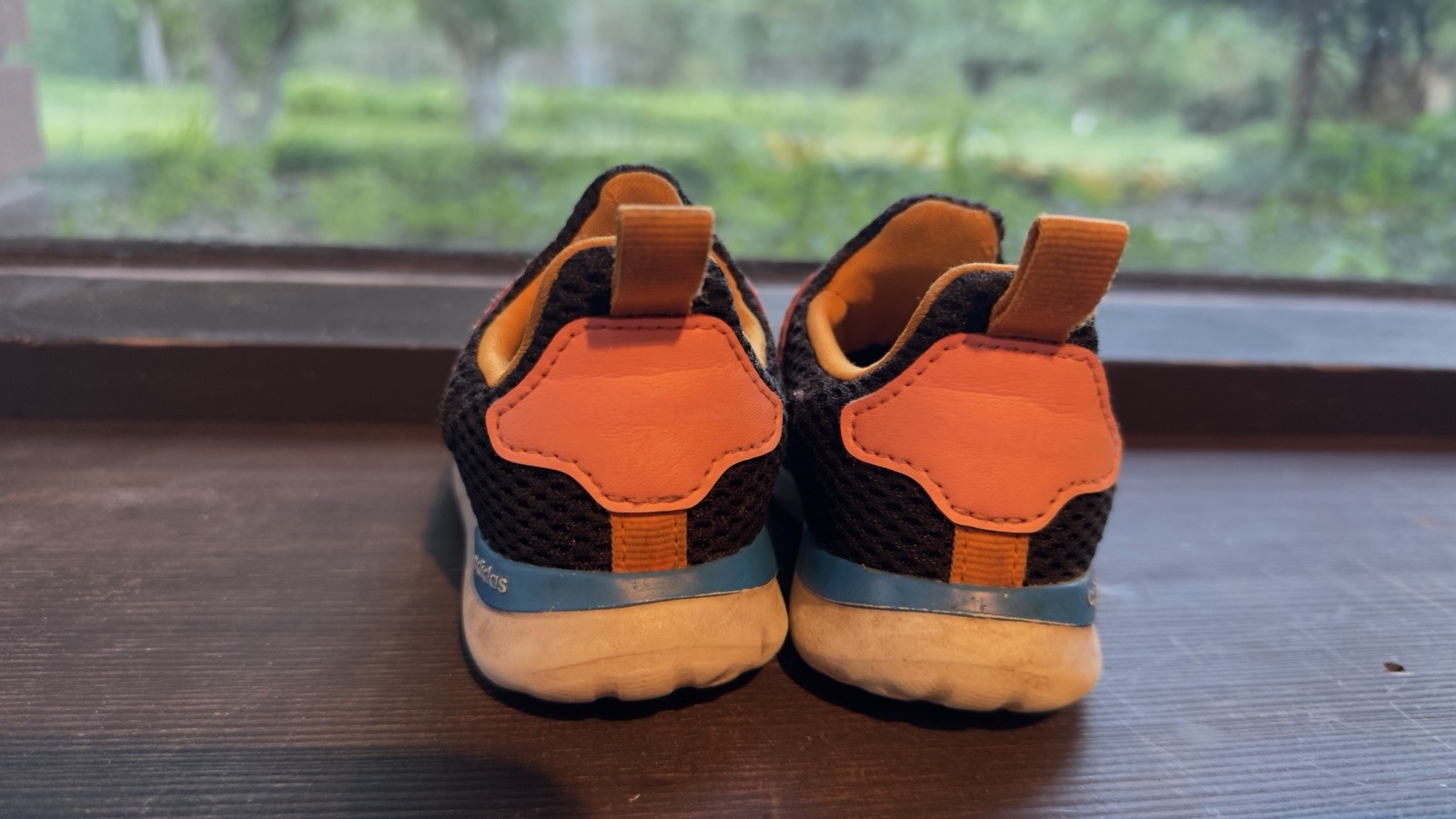adidas Lite Racer Adapt Unisex Kids Slip-On Mesh Sneakers Black/Orange US 5K
