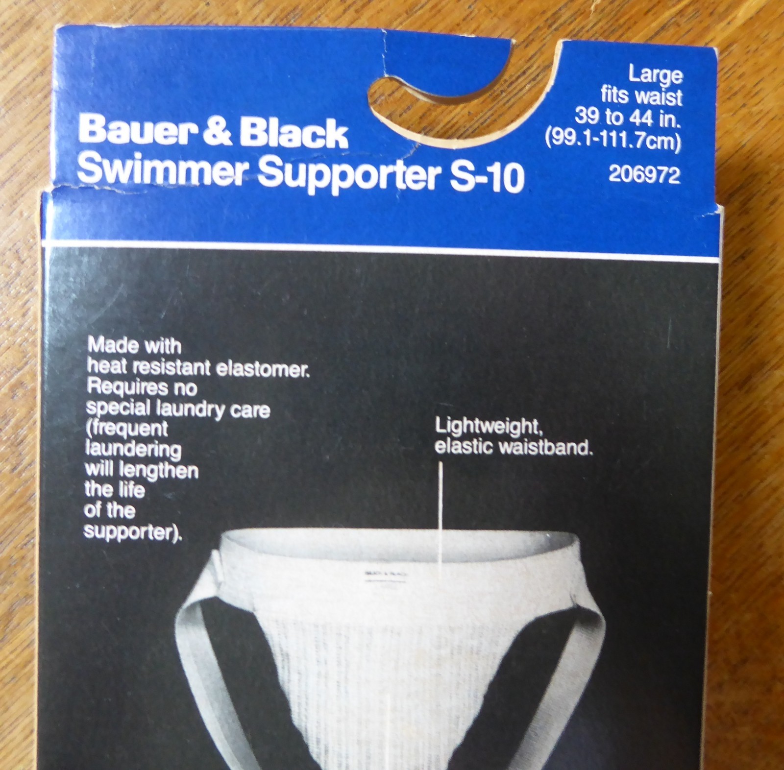 Vtg. Bauer & Black men’s swimmer athletic supporter, S-10, nylon, L, USA, NIB