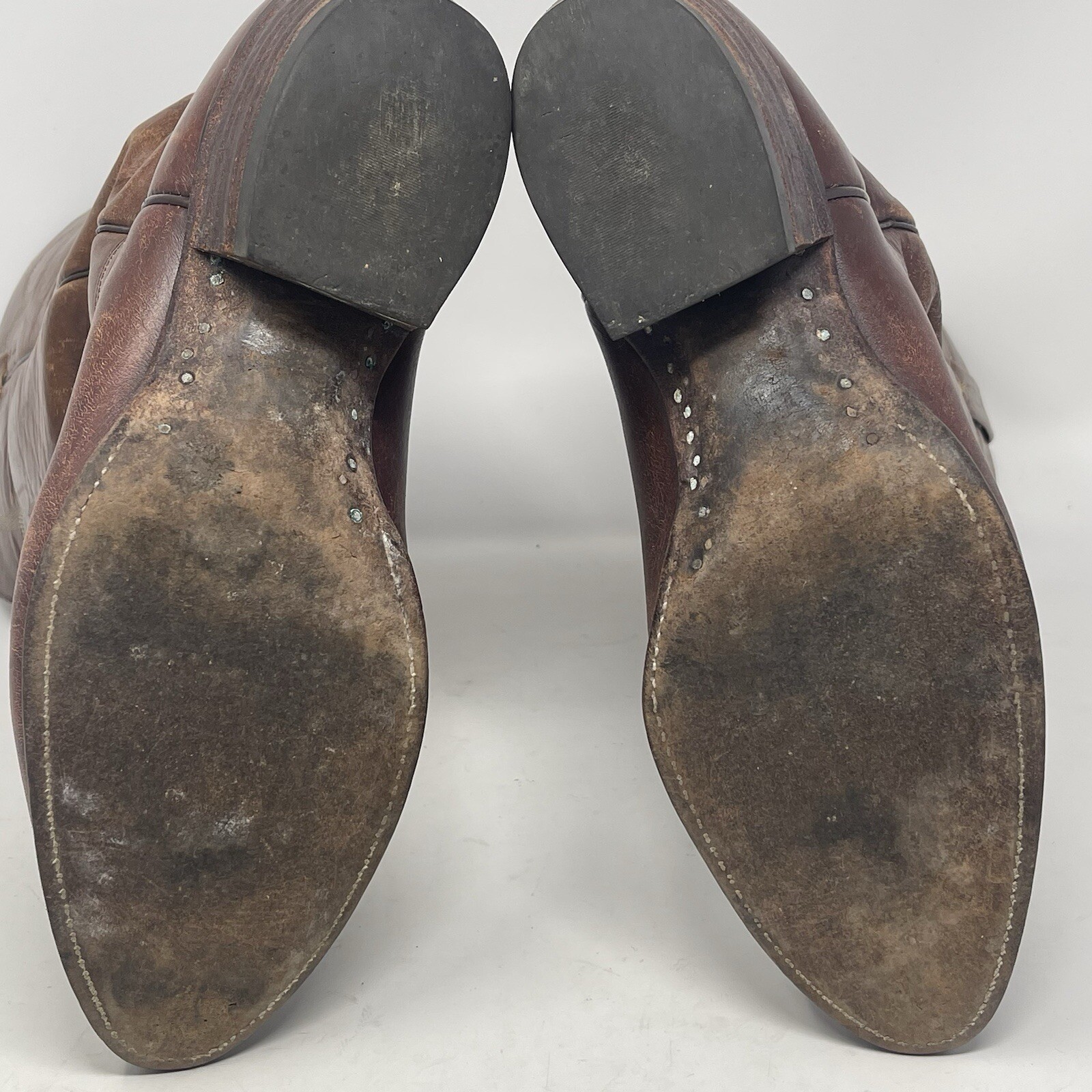 J Chisholm Cowboy Western Boots Style 911 Mens 9 D Brown Leather Handcrafted