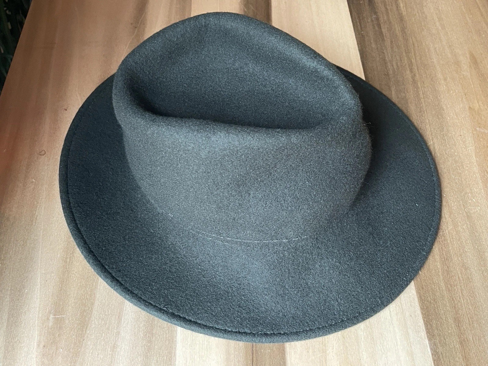 ORVIS Fedora Hat Dark Green Small ~6.75” Made in USA 100% Wool Felt Packable