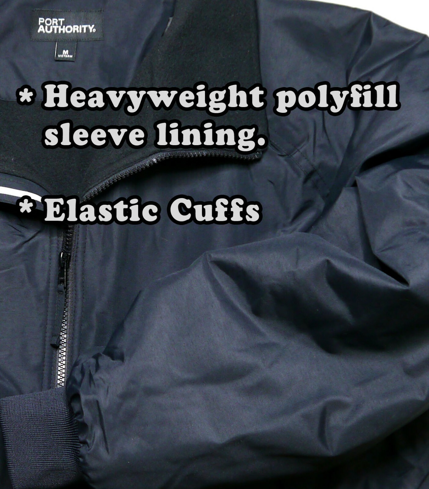 Security charger Heavyweight jacket with Reflective decoration.