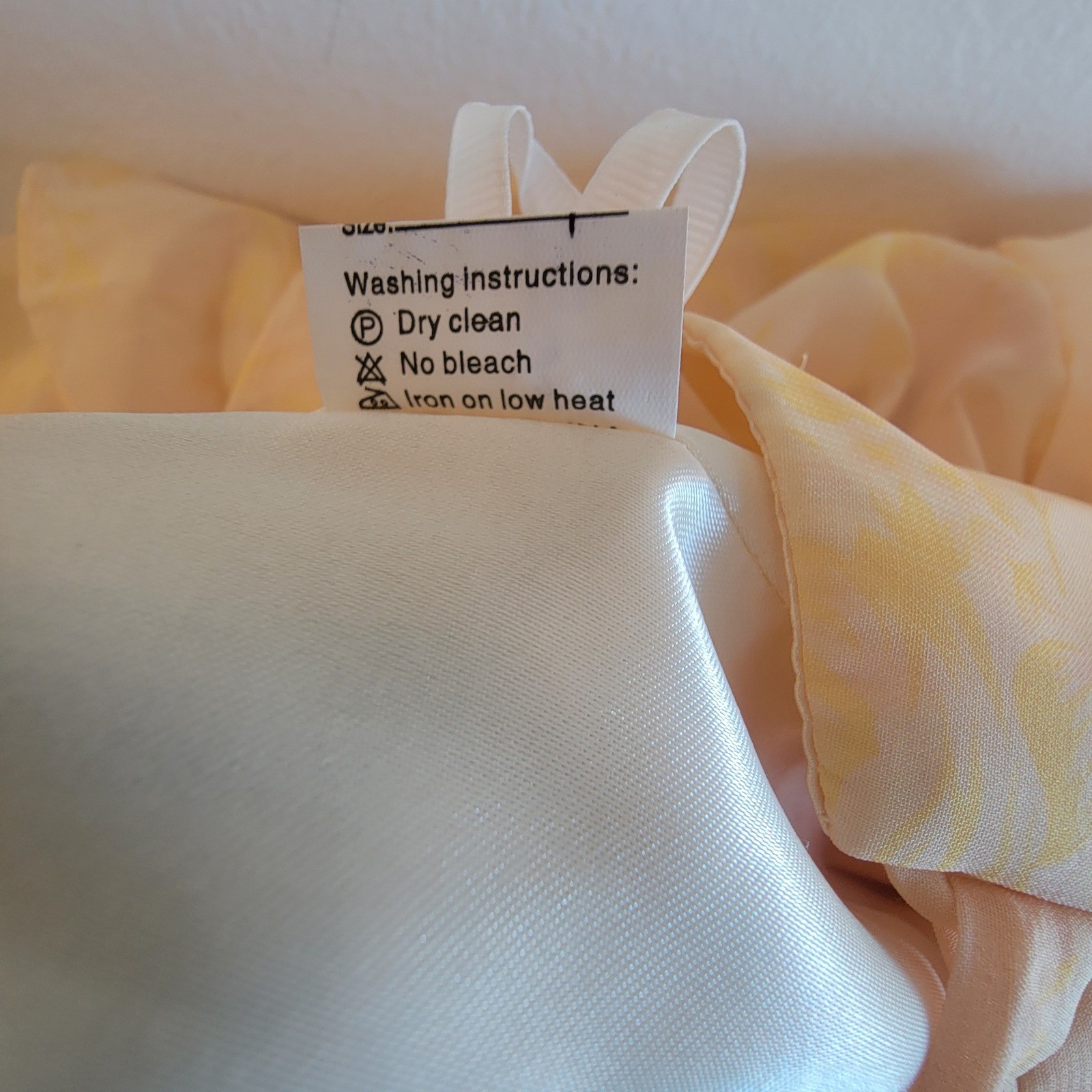 Ao Yan Butter Yellow Tiered Ruffled Maxi Formal Dress Prom Gown NWT Size S