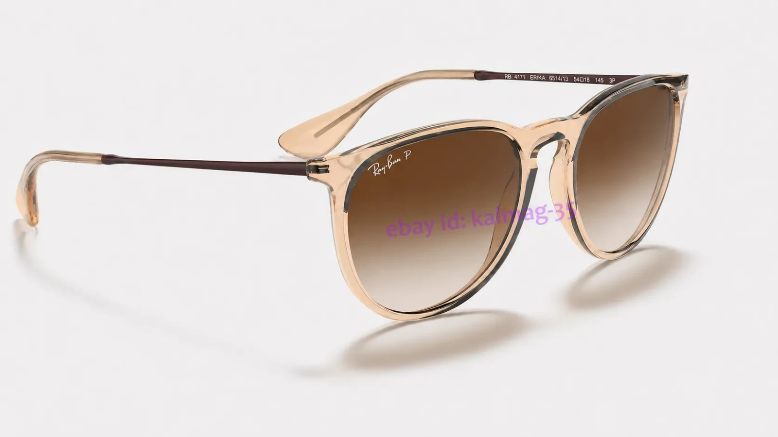 Ray-Ban RB4171 Erika Polarized Sunglasses 54mm Brown Gradient UV400
