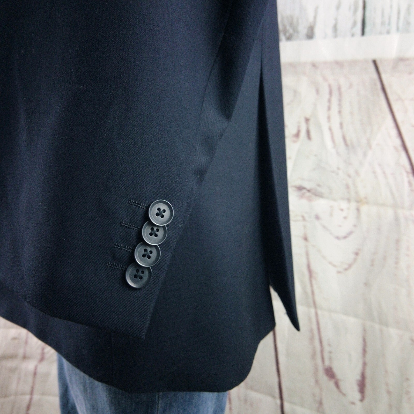 Circo La Moda 48R 3 Button Navy Blue Suit Jacket Blazer