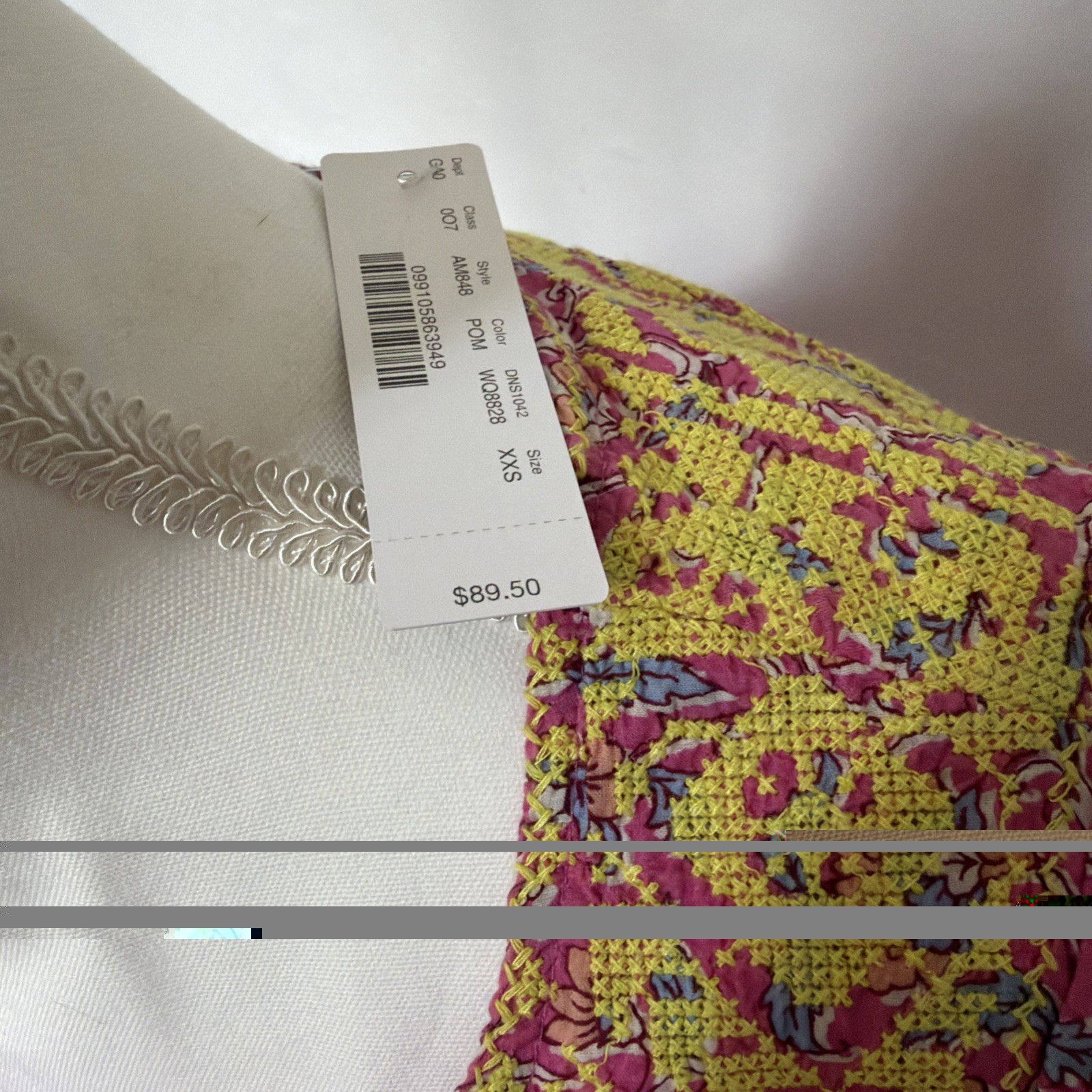 J.Crew new with tags Embroidered Cotton Voile Boho Top XXS