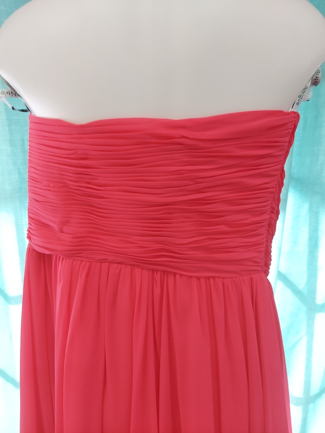 **Intrigue Co. Sz 18 Fushia Pink Gem Accent Prom Dress seetrough Overlay **