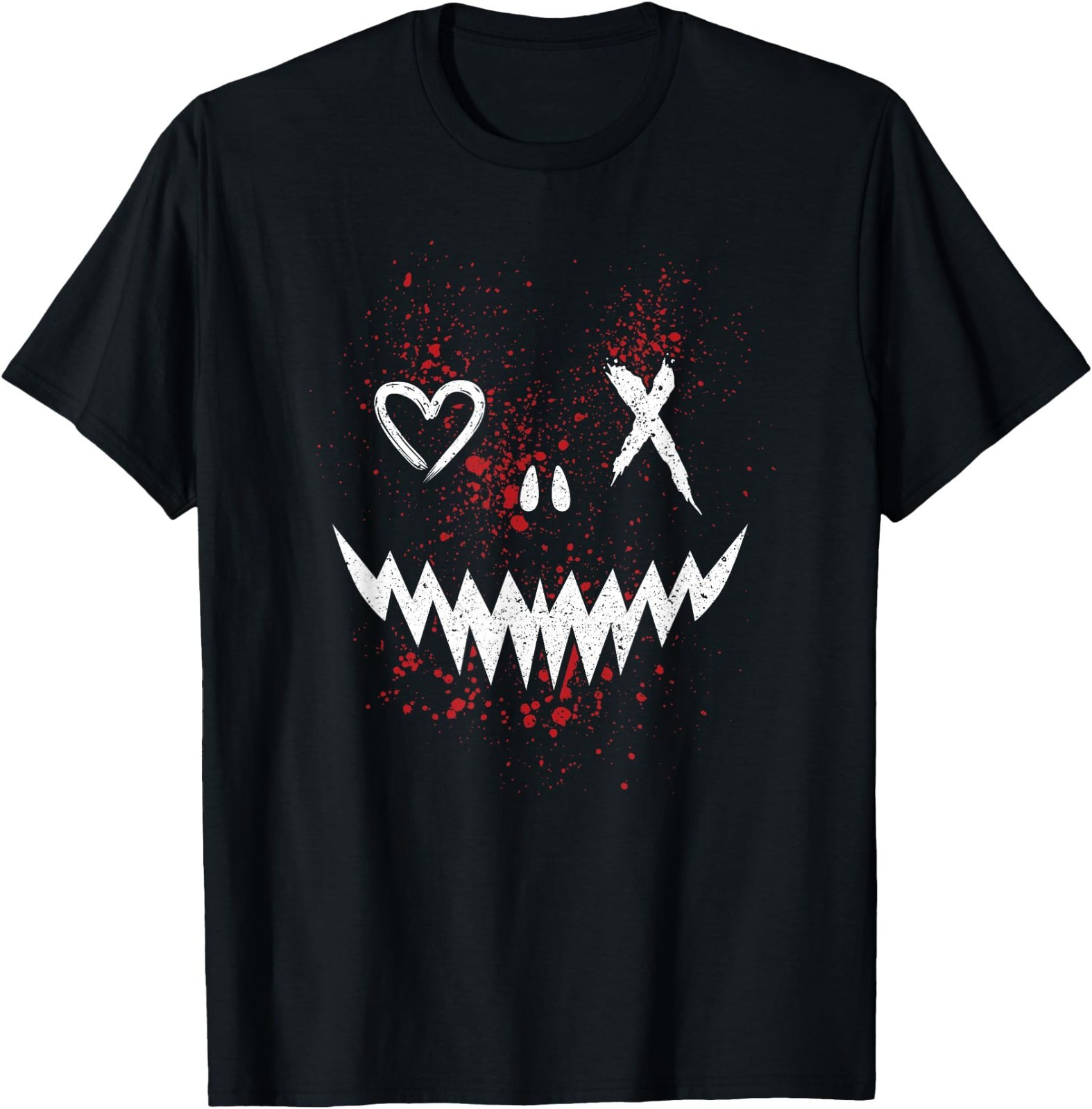 Evil Face | Heart Cross Smile | Satan Demon T-Shirt