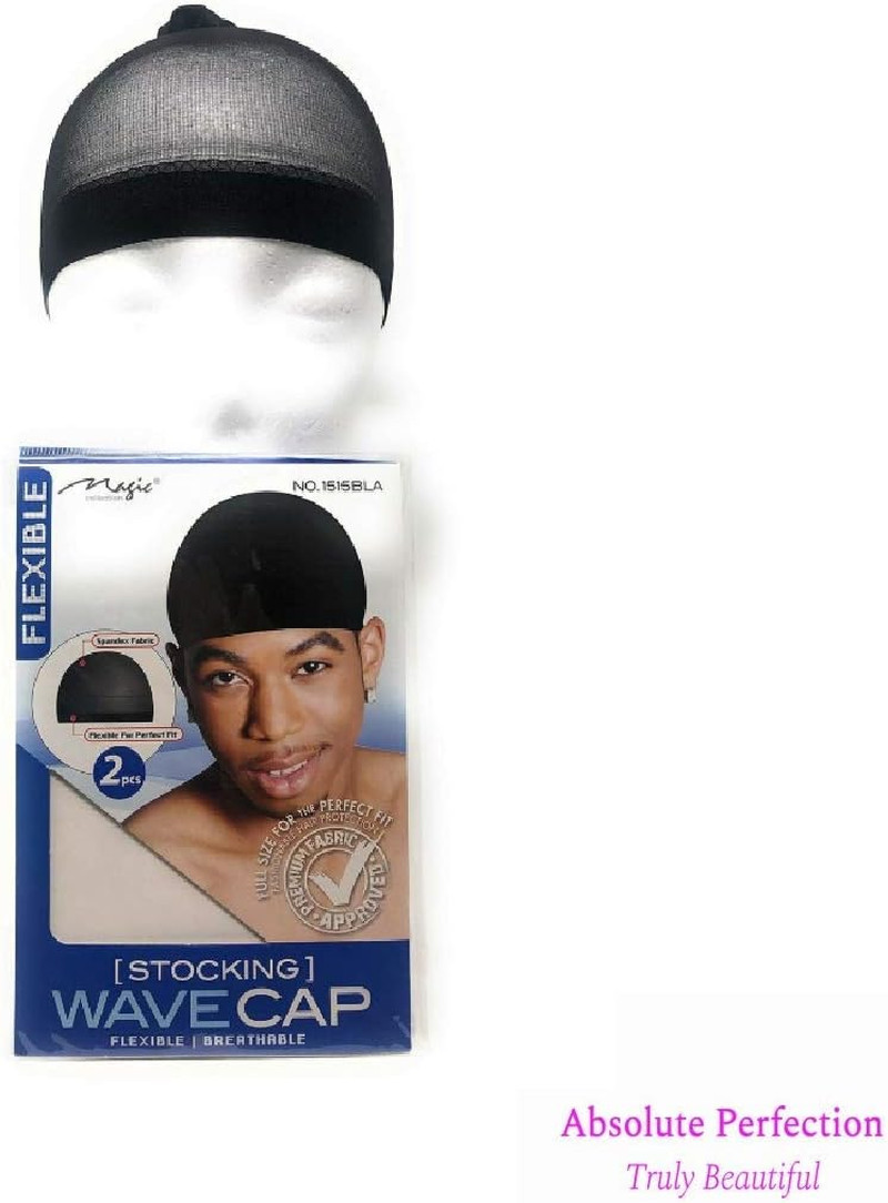 Pack of 2 Stocking Wave Cap Fit All Head Sizes
