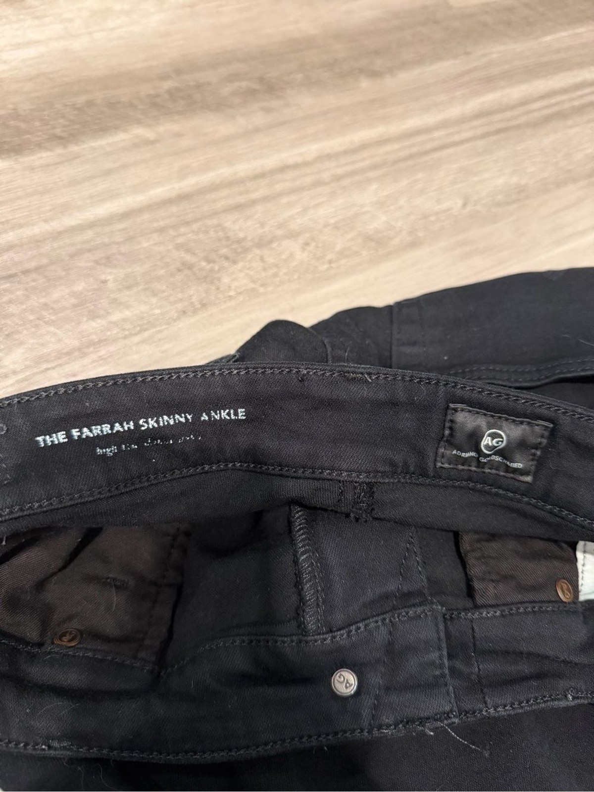 Farrah Skinny Jean Mid-Rise Skinny Super Black Size 31 R
