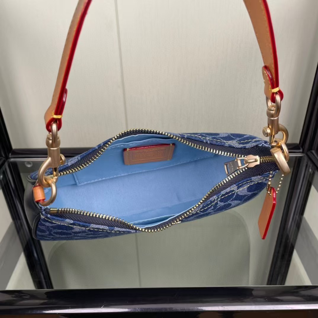 COACH Denim Women’s Shoulder Bag – Without Cherry Pendant