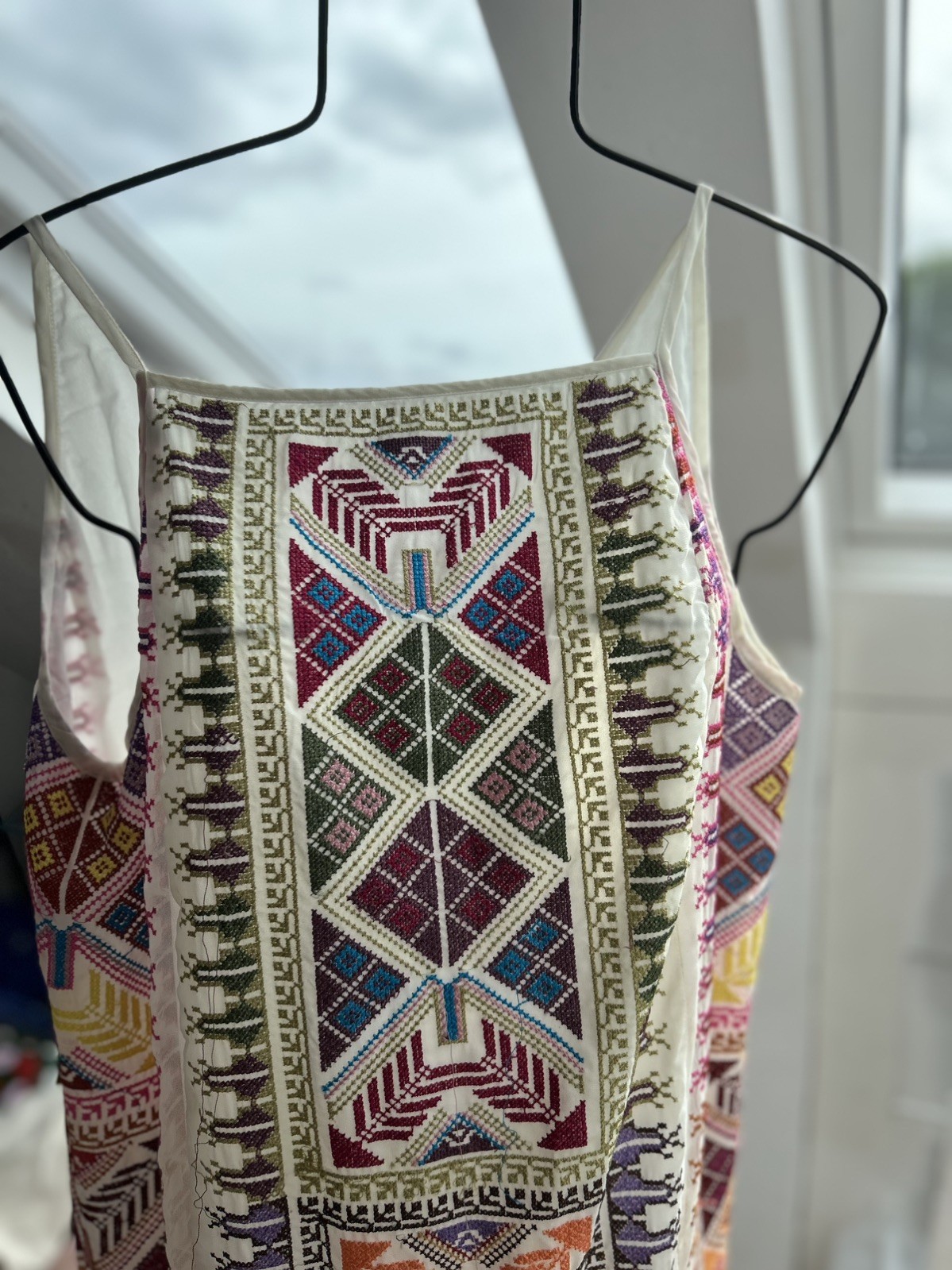 Aztec Print Slip Dress MBoho Patchwork maxi dress