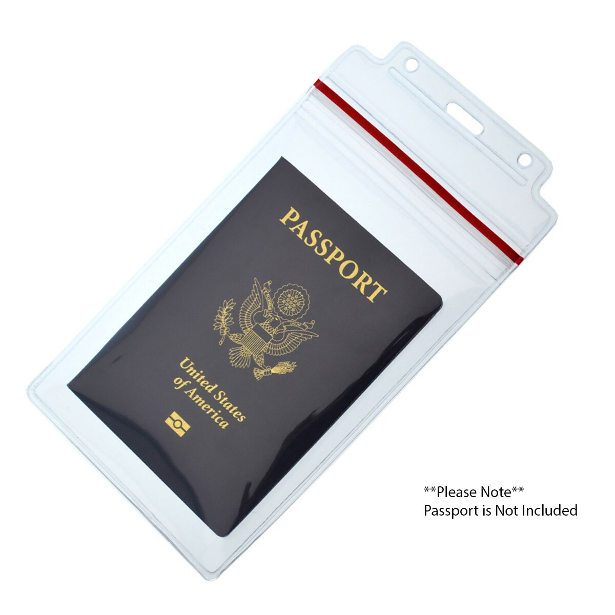 5 pcs – Extra Large 4X6 Badge & Passport ID Holder – Waterproof w Resealable Zip