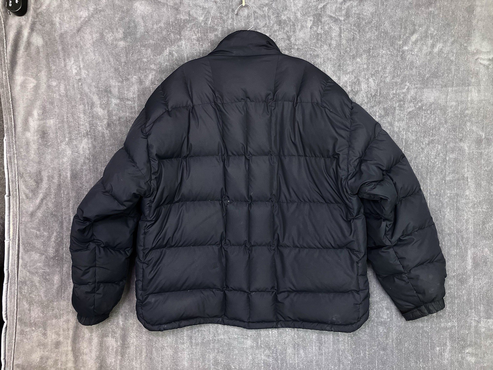 CABELAS Premier Northern Goose Down Men XL 650 Fill Quilted Puffer Jacket ISSUES