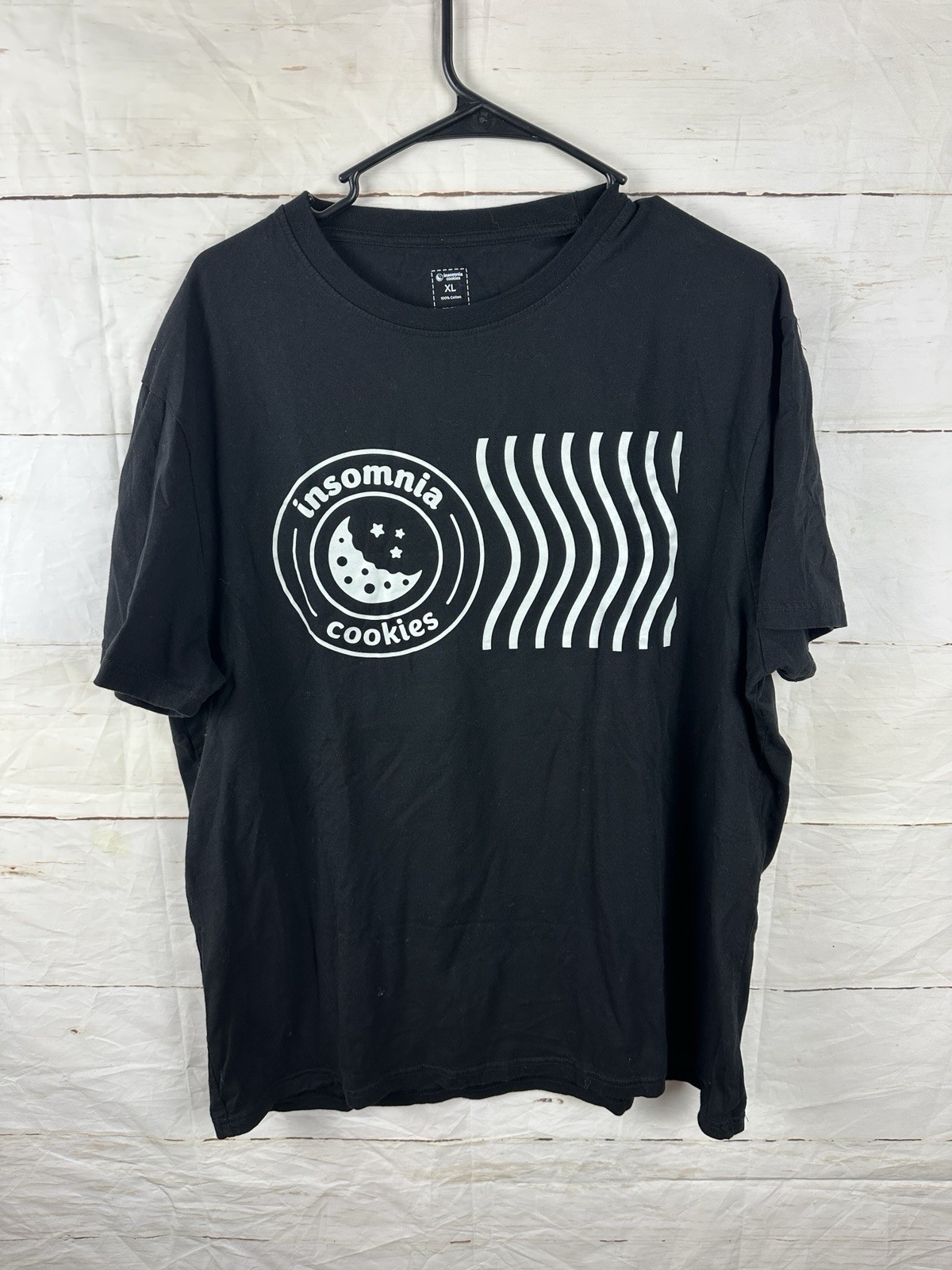 Insomnia Cookies T Shirt Bella Canvas Unisex XL Black Graphic Logo Employee