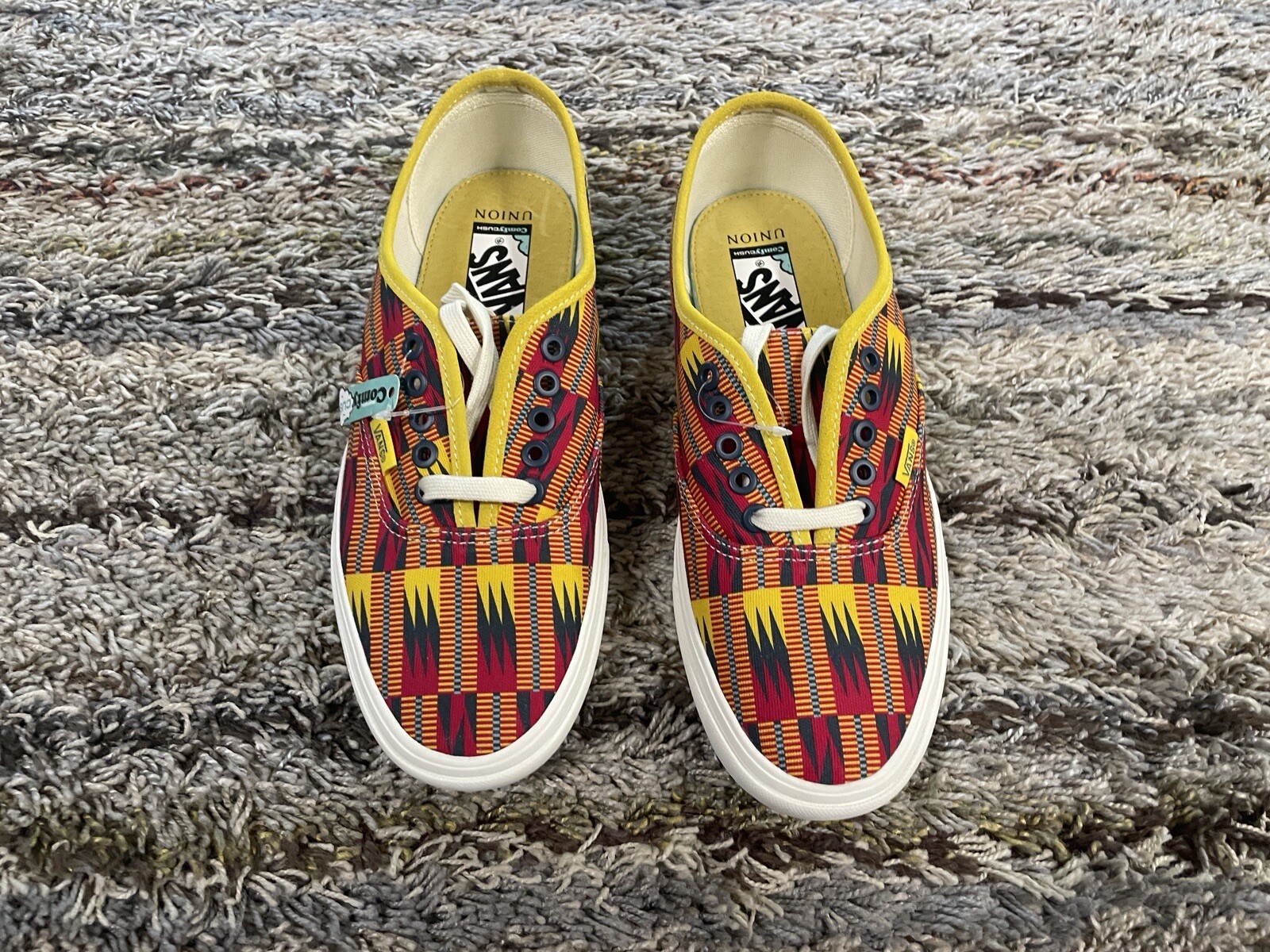 Vans Authentic Union Kente Cloth Comfycush SNEAKERS US Men 8 Women 9.5