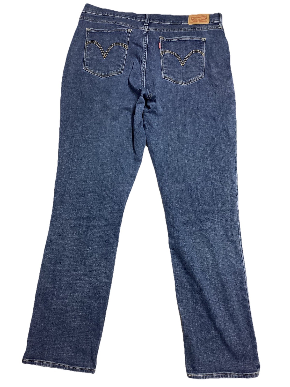 Levis Classic Straight Leg Jeans Medium Wash Stretch Womens 14 32×30