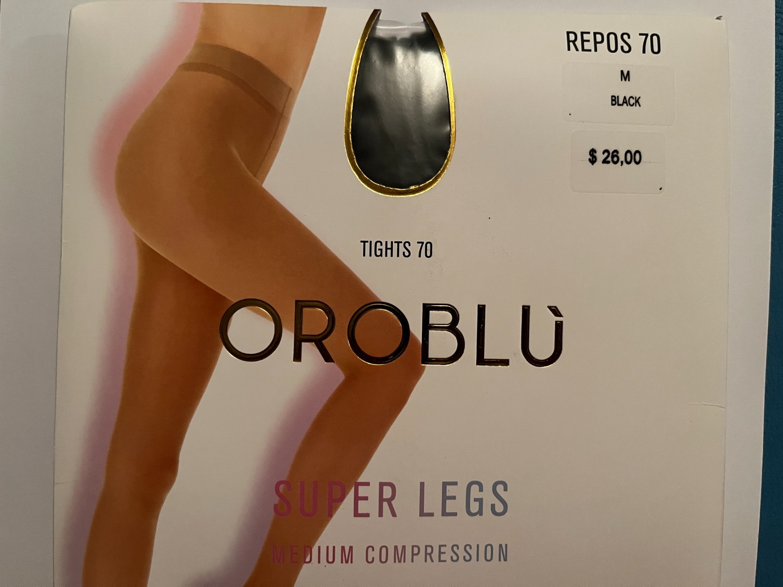 OROBLU Repos 70 Super Legs Medium Compression Tights Black M