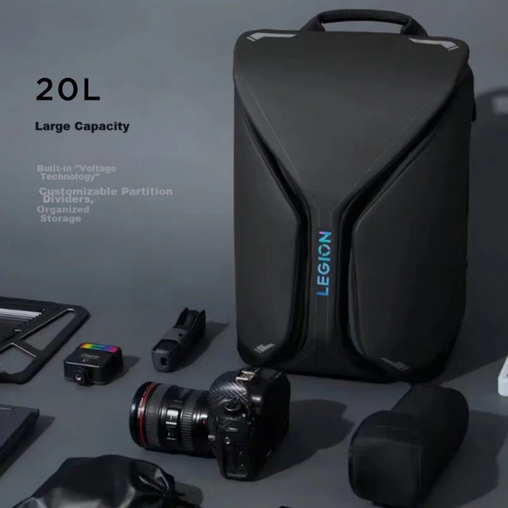 Original Lenovo Legion X4 Multi-Function Backpack 20L Black PU Splash-Resistant
