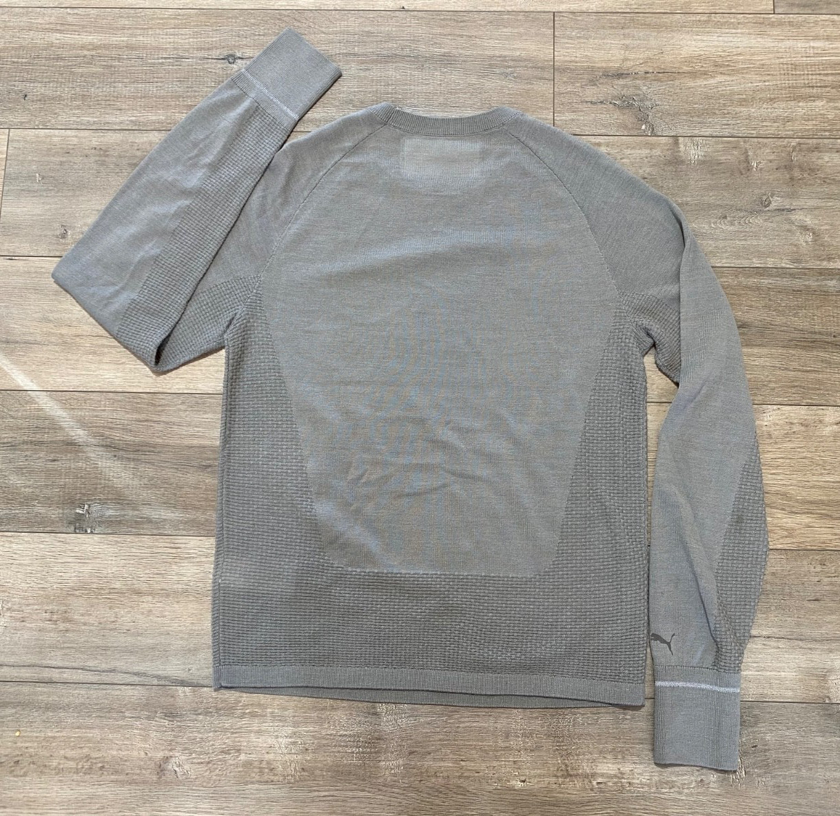 Puma X Porsche Design Wool Sweater Pullover Mens M Gray Crewneck Long Sleeve