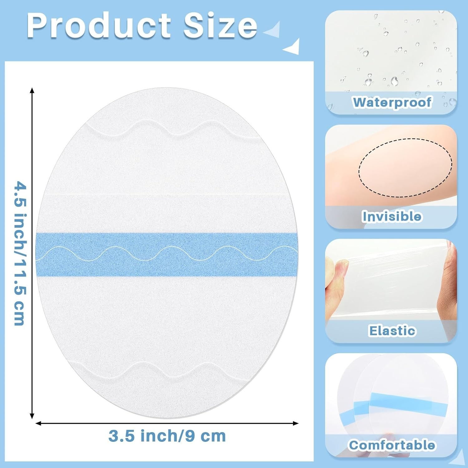 48 Pcs Thigh Inner Anti Chafing Sticker Thigh Patches Thigh Tapes Chafe Prote…