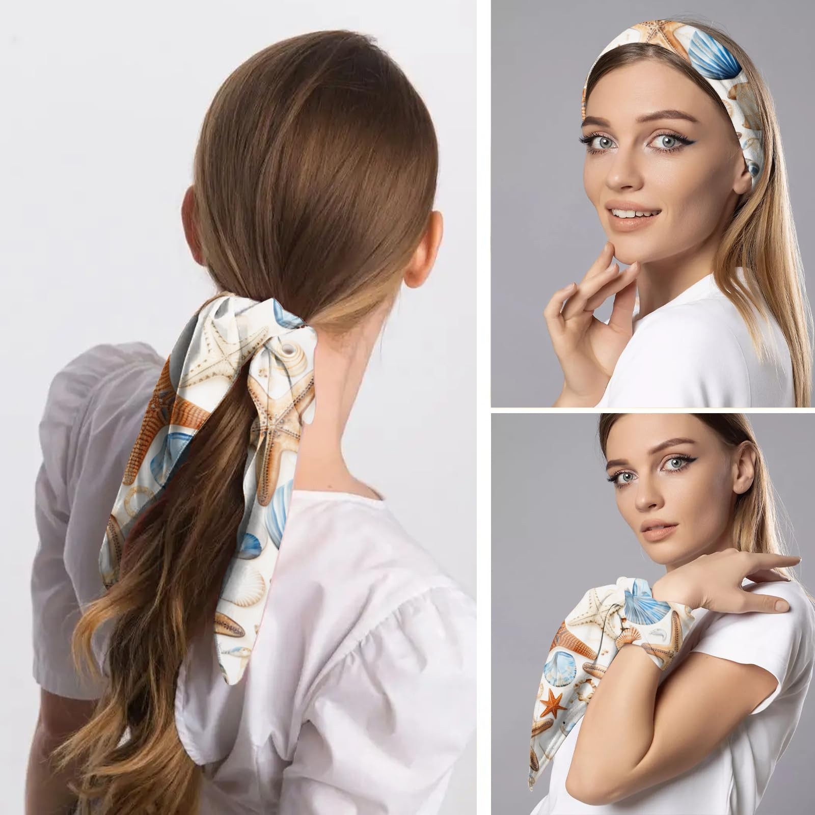 Scarf Silk Feeling Large Square Satin Head Hair Wrap Lightweight Fashion Cute