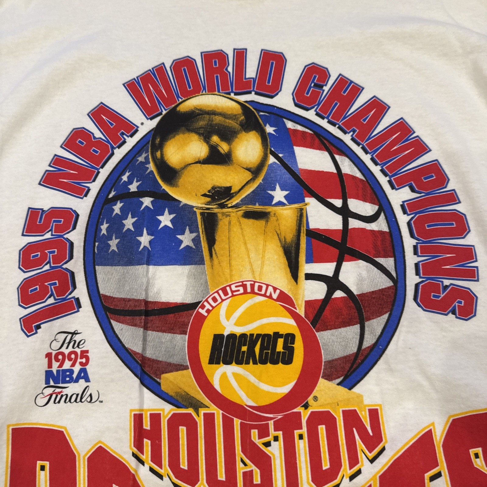 VTG Starter NBA 1995 Houston Rockets ‘94-95 Back To Back W/NBA STICKER Size M