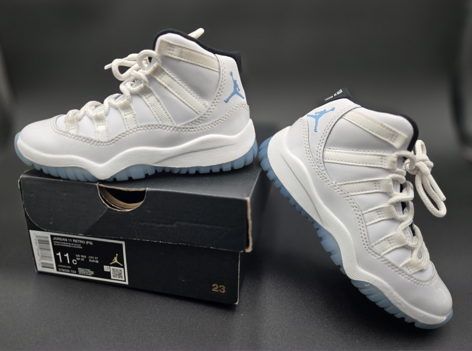 Jordan 11 Kids Legend Blue Size 11c