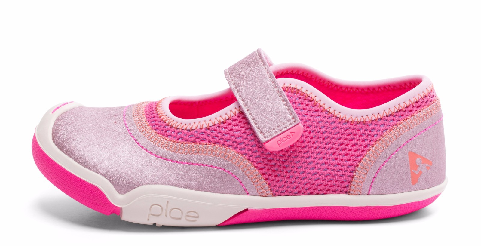 Pink Mary Jane Sneakers Mesh and Leather Little Girls Size 9 1/2 Sale