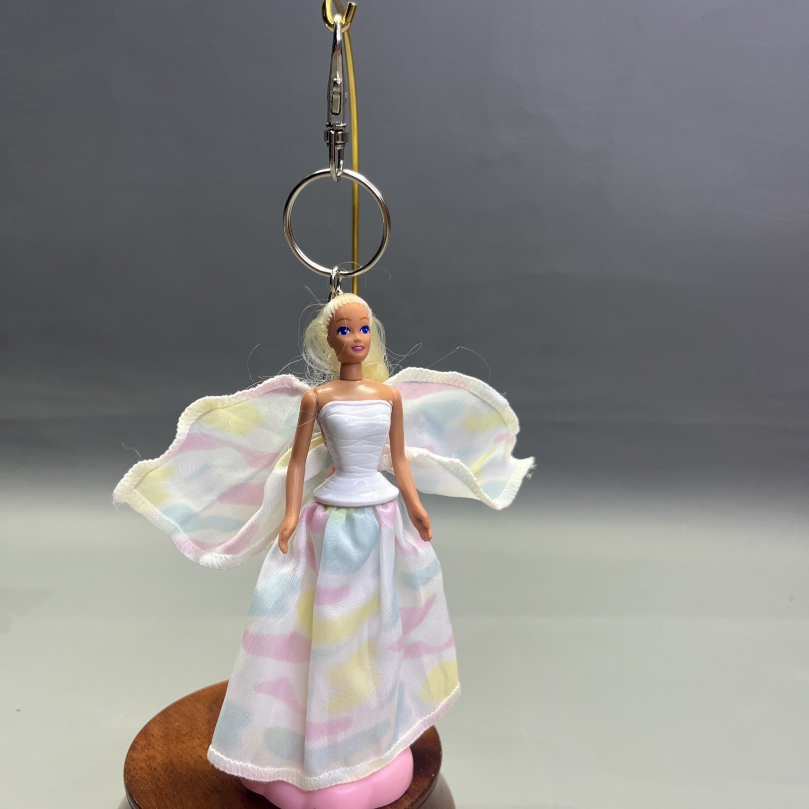 Barbie Angel OOAK Toy Bag Charm Keychain Handmade Ornament Vintage McDonalds 90s
