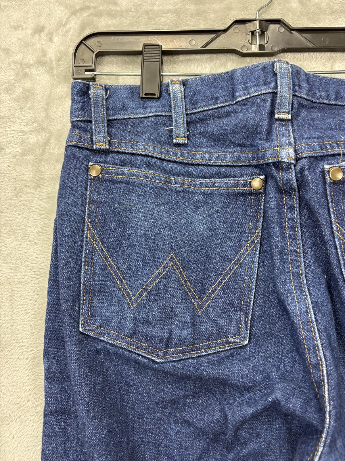 Wrangler 47MWZ Regular Fit Jeans Mens 32×36 Blue Straight Leg Cowboy Cut Denim