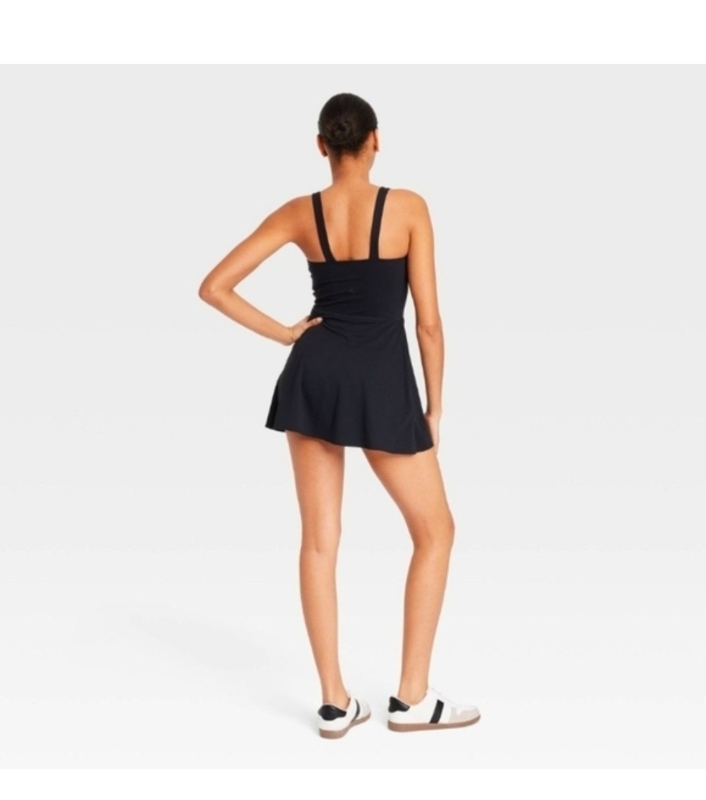 JoyLab Women’s Knit Squareneck Slit Active Dress Black Size Xs