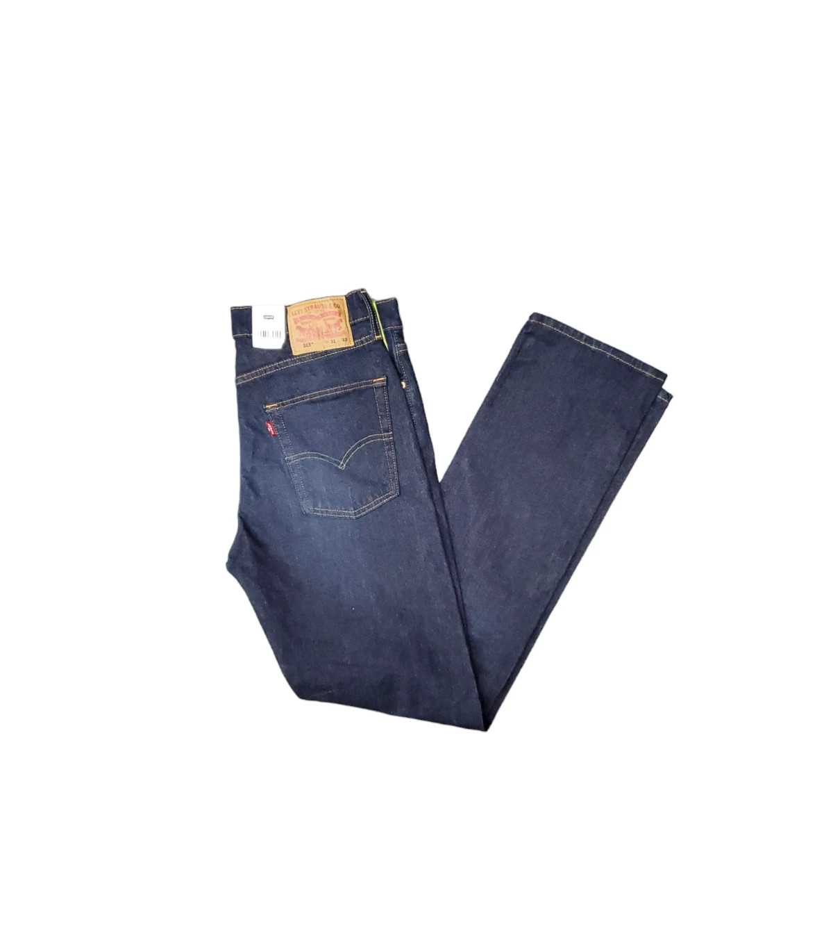 Levi’s 513 Slim Straight Jeans Men 32×30 Dark Wash Blue Denim Stretch