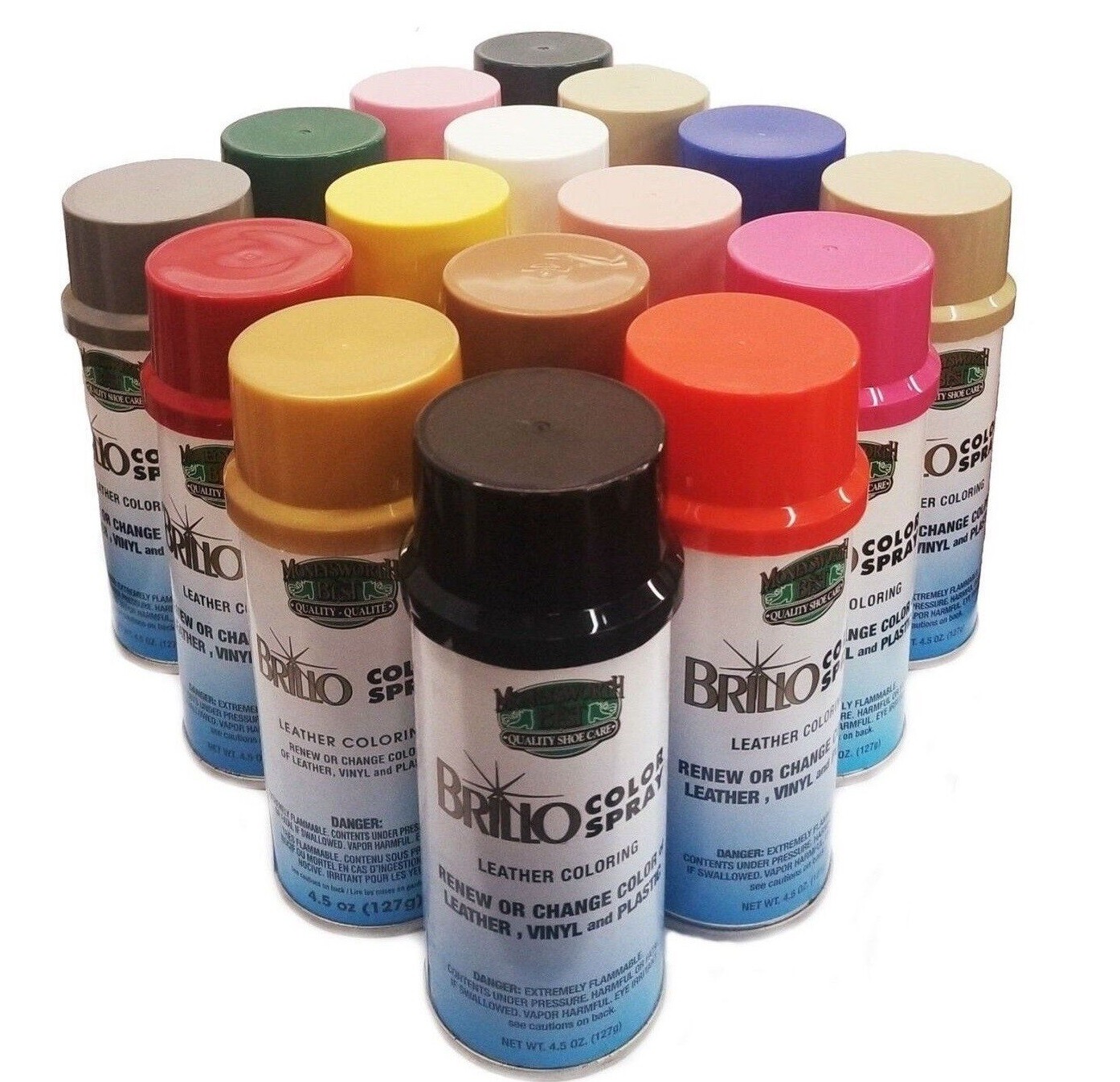 Moneysworth&Best Color Brillo 4.5 oz Spray Leather Plastic Vinyl Paint Dye