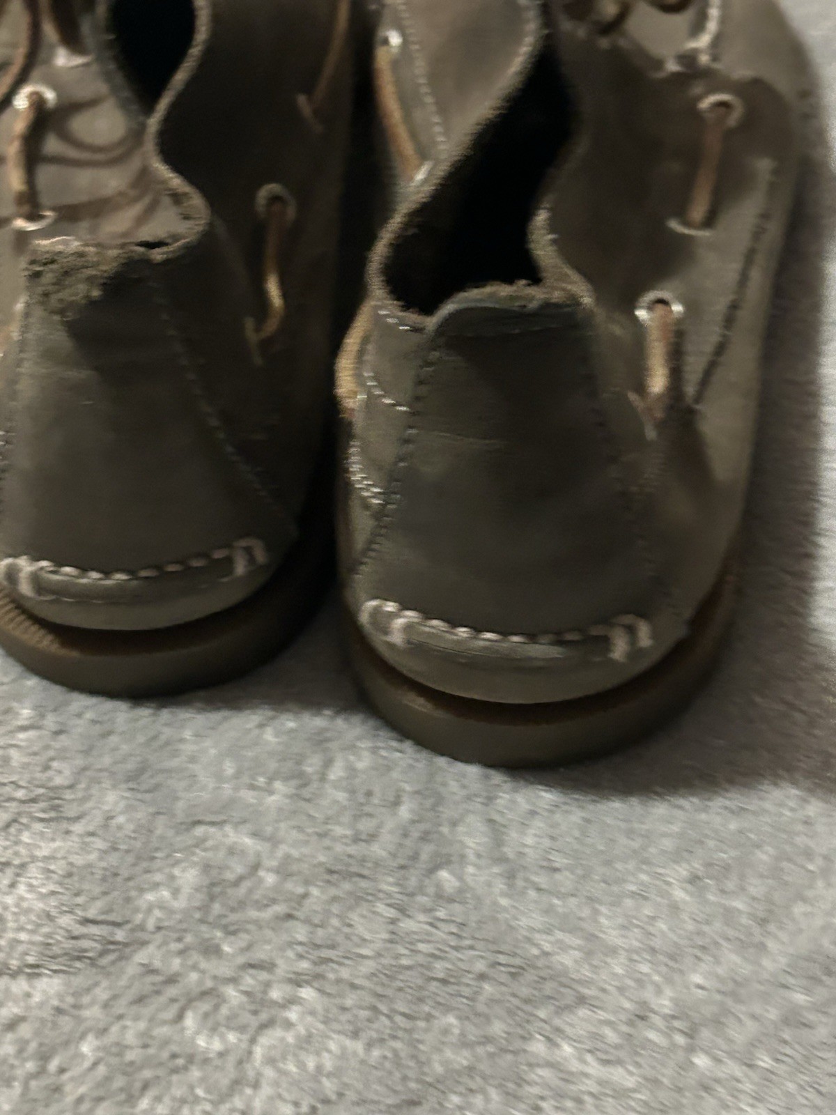Sperry Top-Sider 4 Eye Lace Up Mid Ankle Leather Upper Grey Men’s Shoes 10 1/2