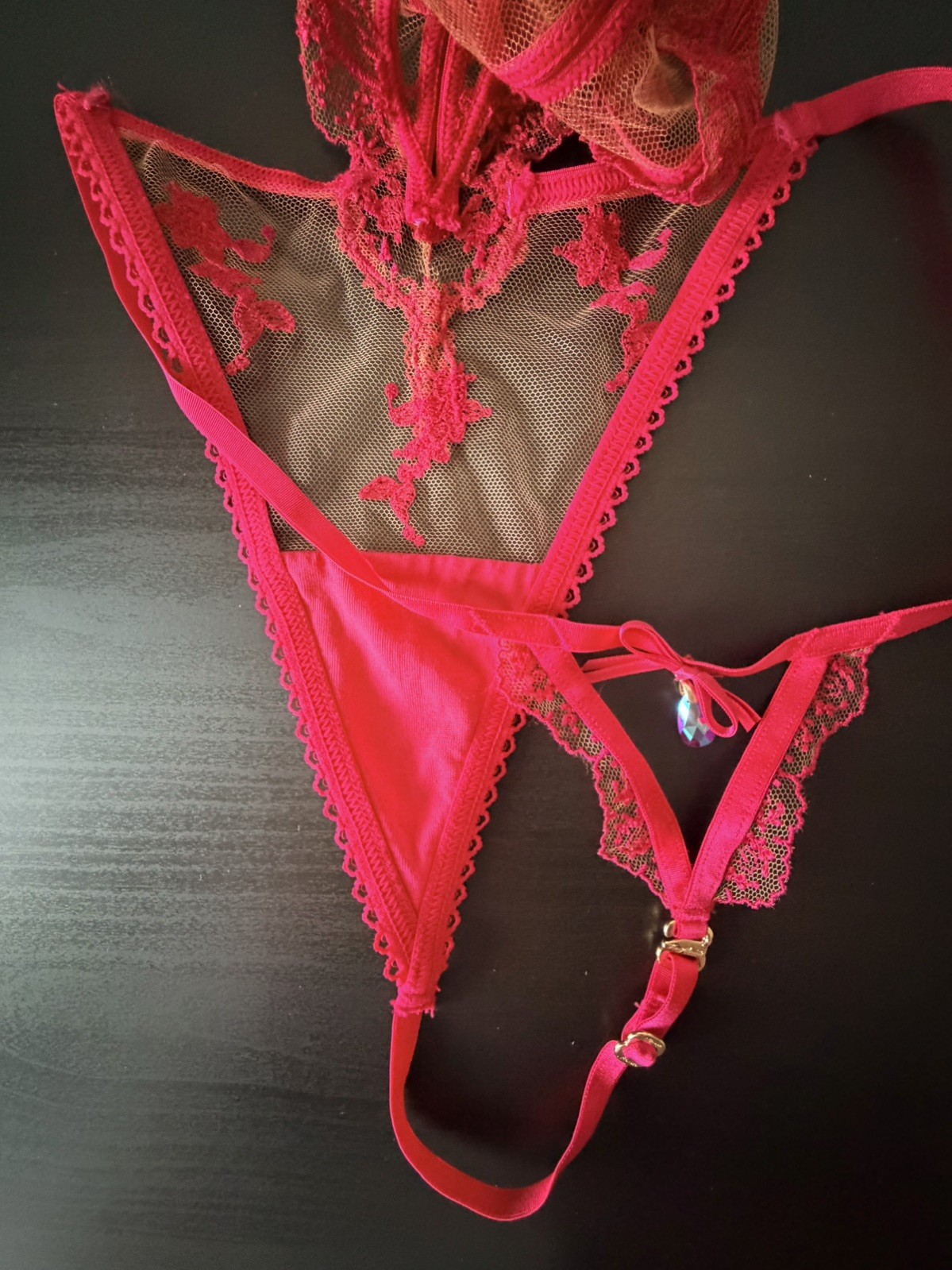 New Honey Birdette Madison Raspberry Bodysuit Playsuit Size Small