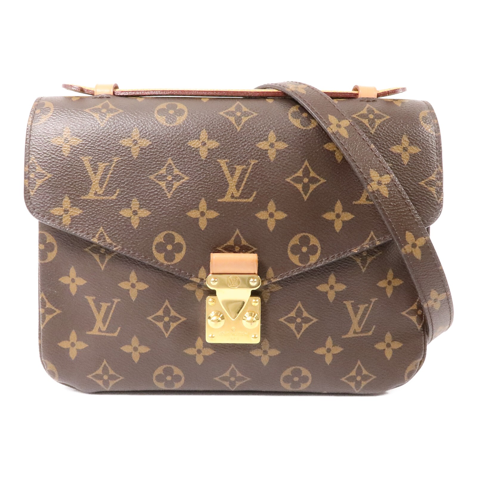 LOUIS VUITTON LV GHW Pochette Metis MM 2 Way Bag M44875 Monogram Brown