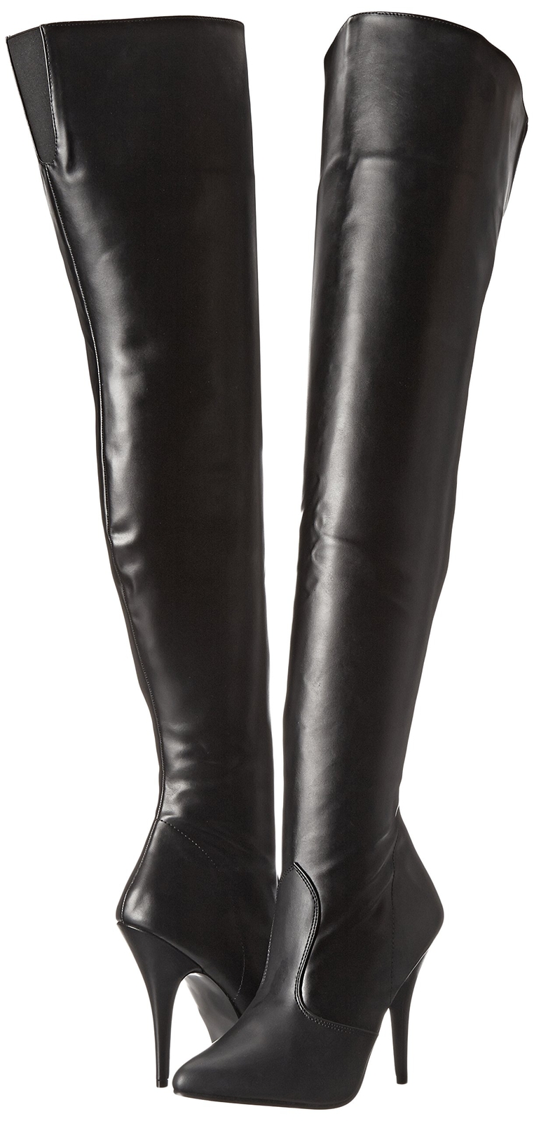 Pleaser Women’s Seduce-3000 Thigh High Boot Matte Black size 6