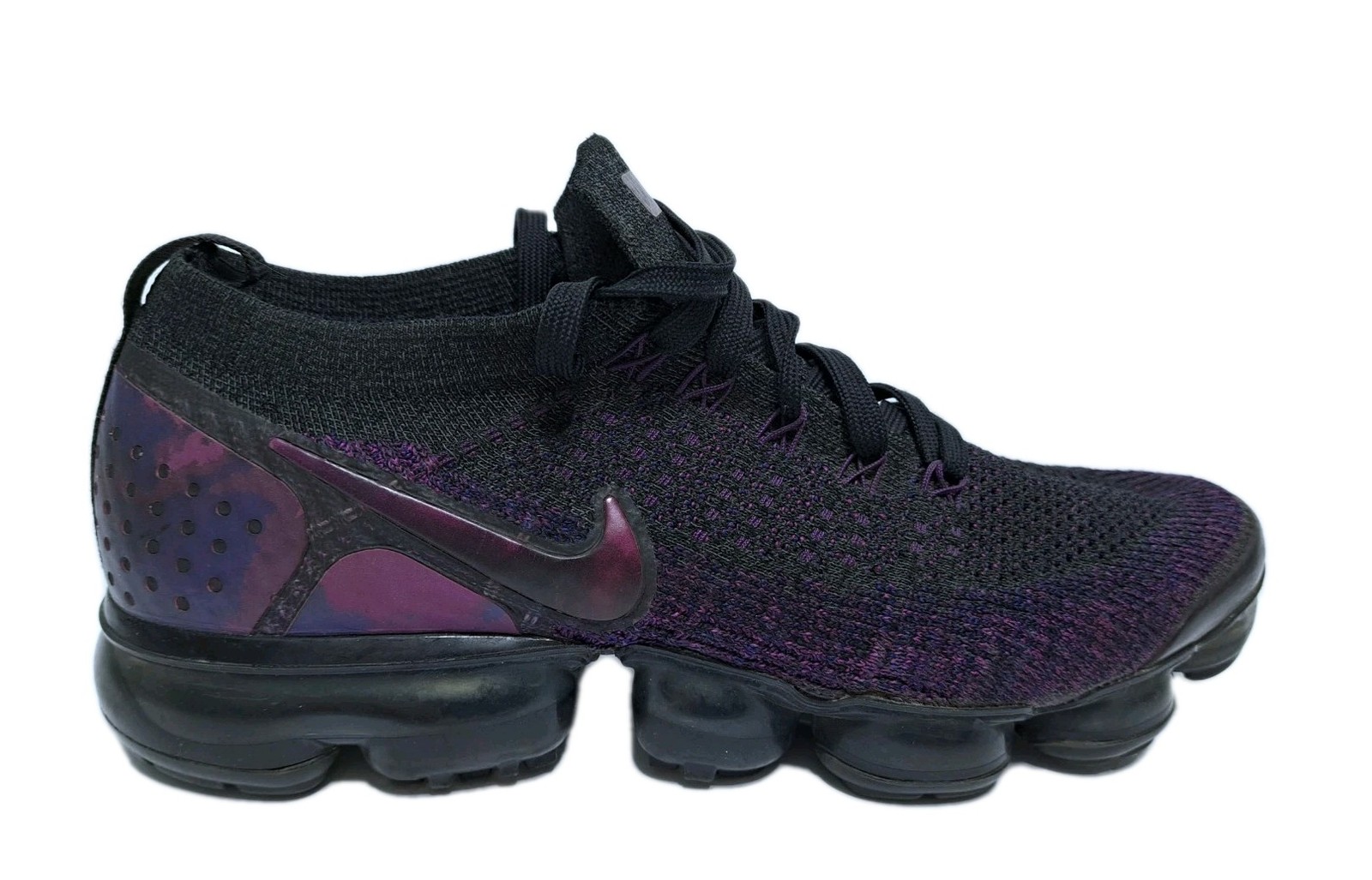 Nike Air VaporMax Mens 8.5 Flyknit 2 Night Purple Black 942842-013