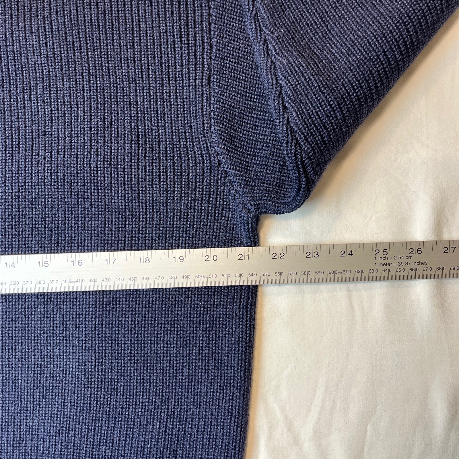 Bronson USN Winter Wool Sweater Pre War Model Knit Sweater Heavy Size 40 – Navy