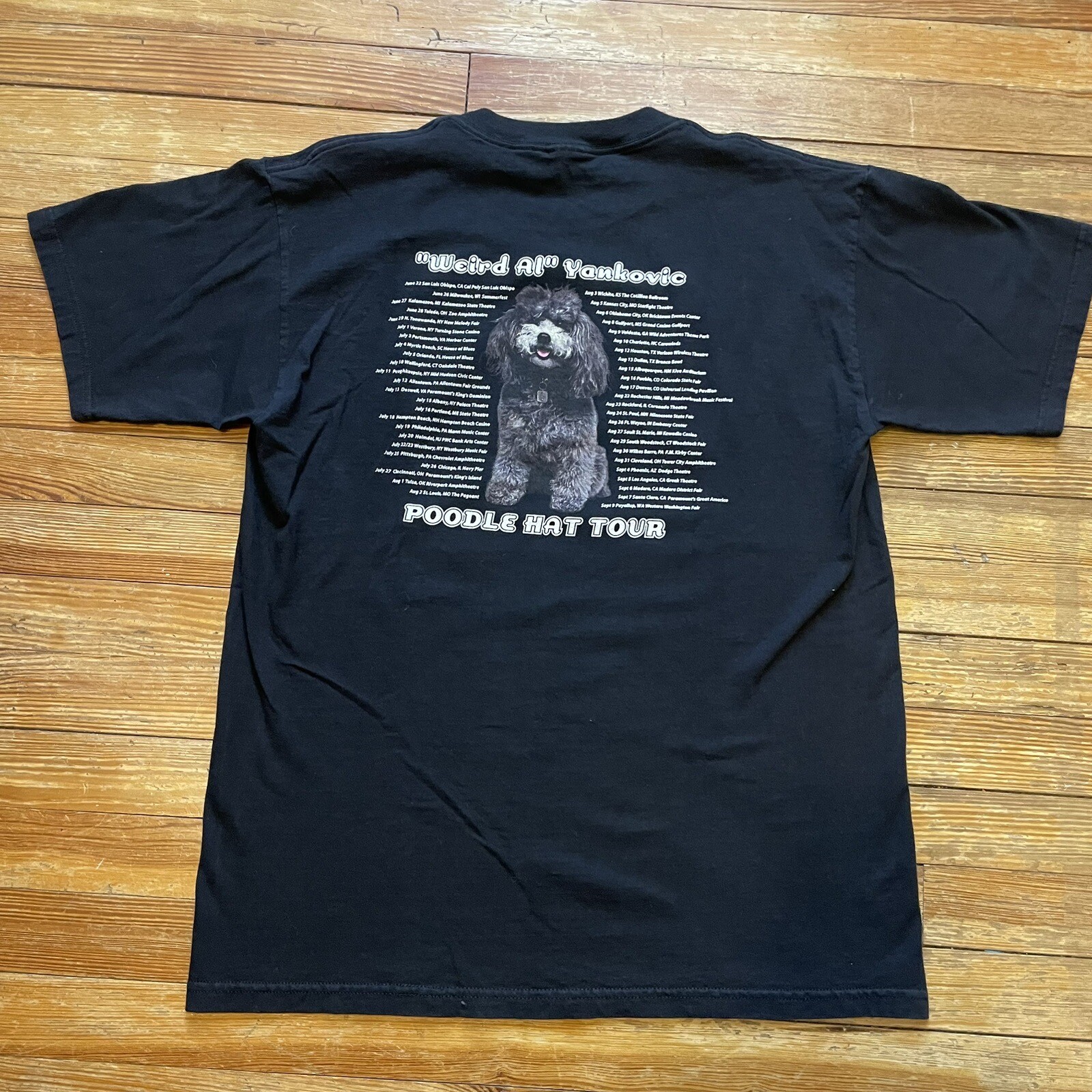 Vintage Weird Al Yankovic T-Shirt Size XL Comedy Rock Band Poodle Hat Tour 2003