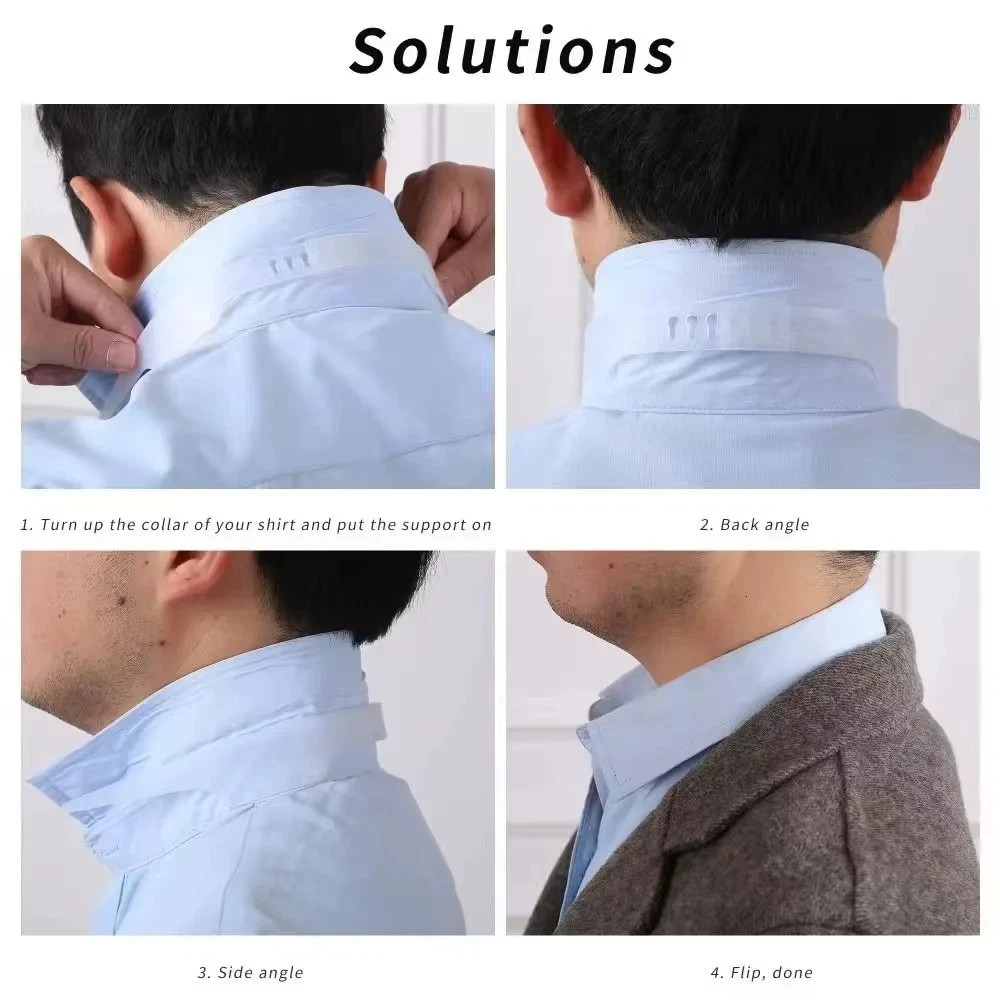 Adjustable Plastic Collar Stays Support Shaper Kit Shirt Collar Stiffener