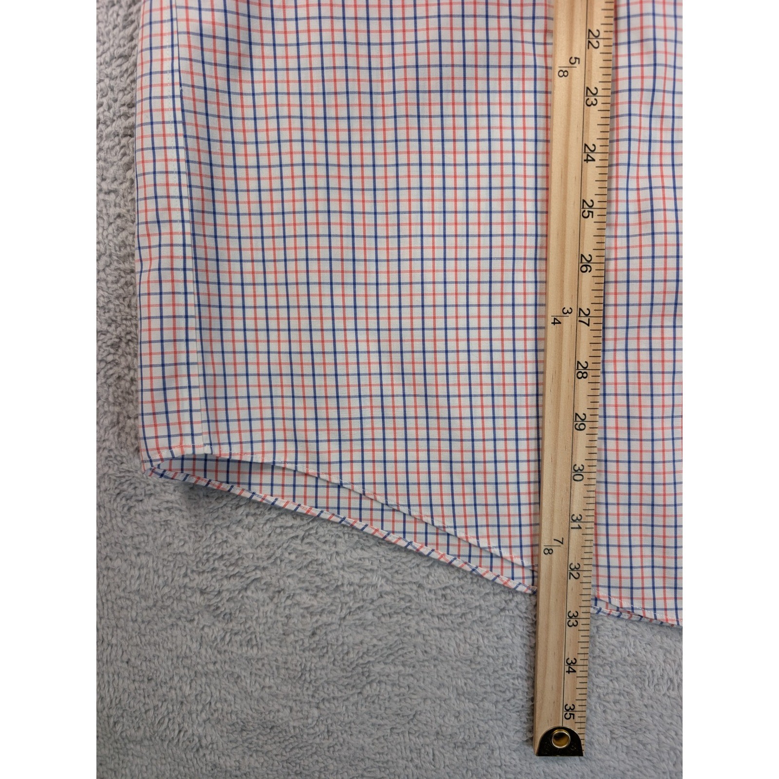 Brooks Brothers Dress Shirt Mens 16.5 34 Traditional Fit Non-Iron Cotton Check