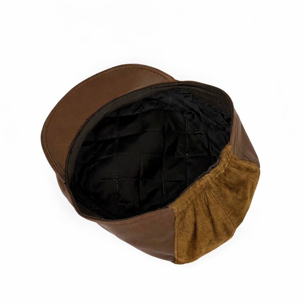 Men’s Gatsby Leather Flat Cap Newsboy Driving Hat Vintage Hat