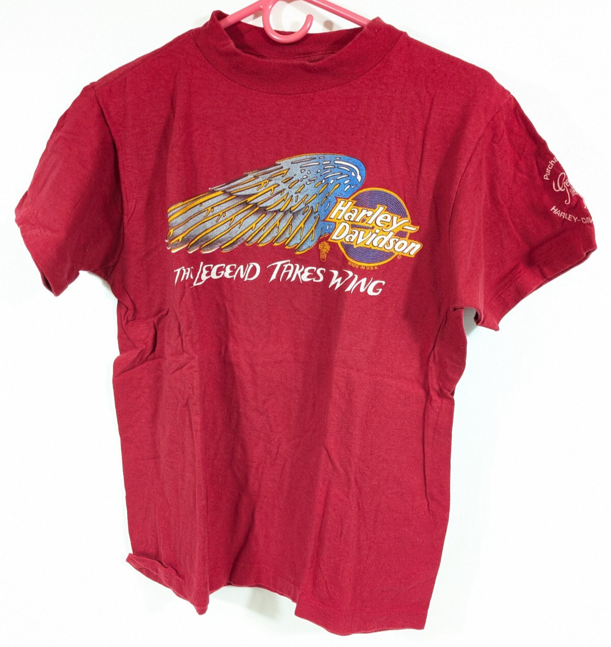 Harley Davidson The Legend Takes Wing Large L T-shirt Red Grand Junction CO