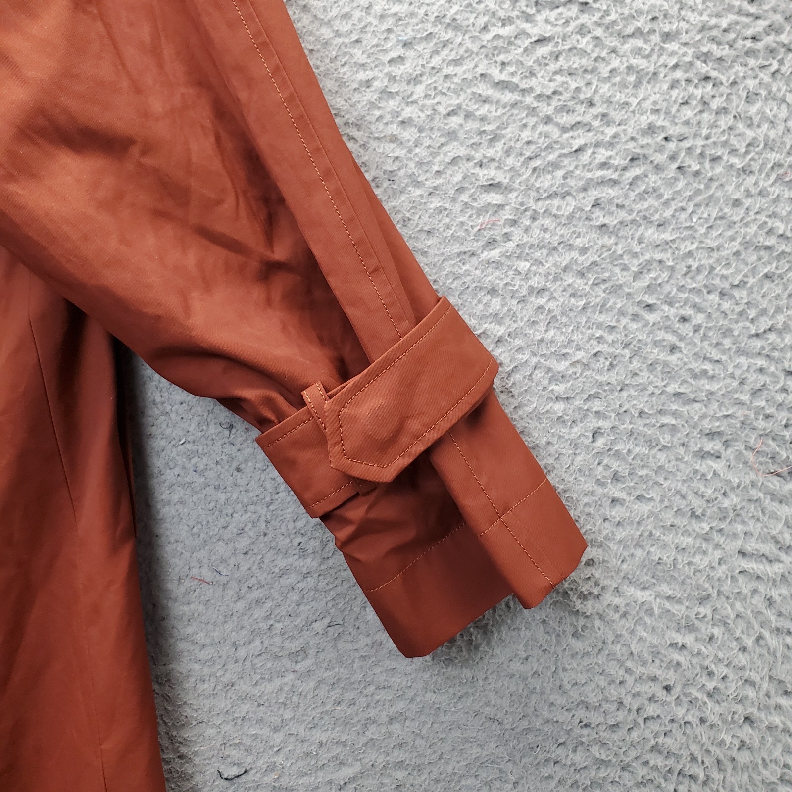 CALIA Rain Wind Trench Coat Womens Medium Brown Water Repellent Removable Hood