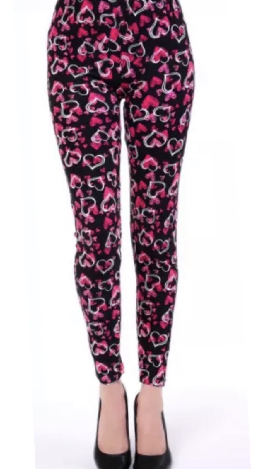 Valentines Hearts Black, Pink, White and Red. Buttery Soft One Size 2-12