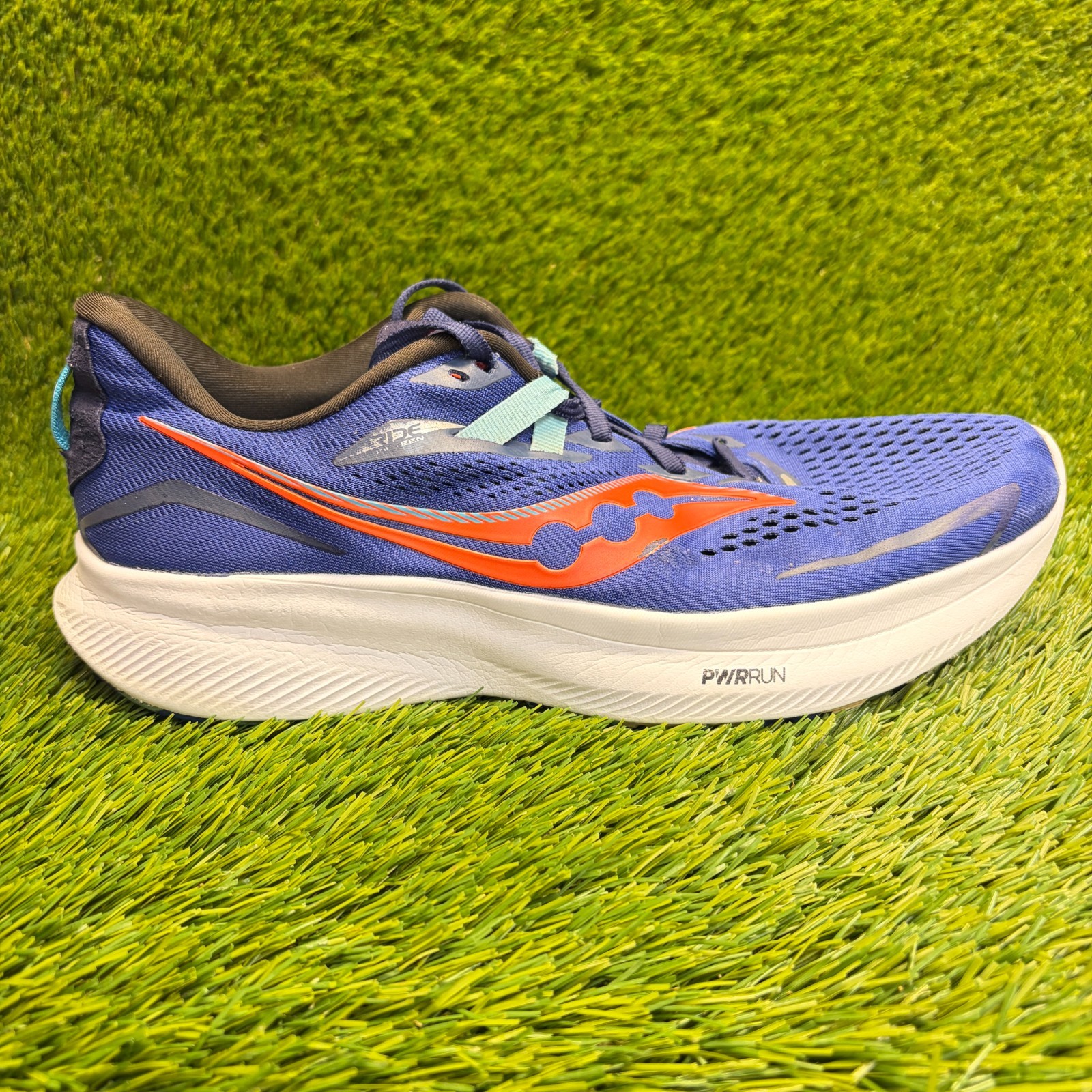 Saucony Ride 15 Mens Size 11 Blue Orange Athletic Running Walking Shoes Sneakers