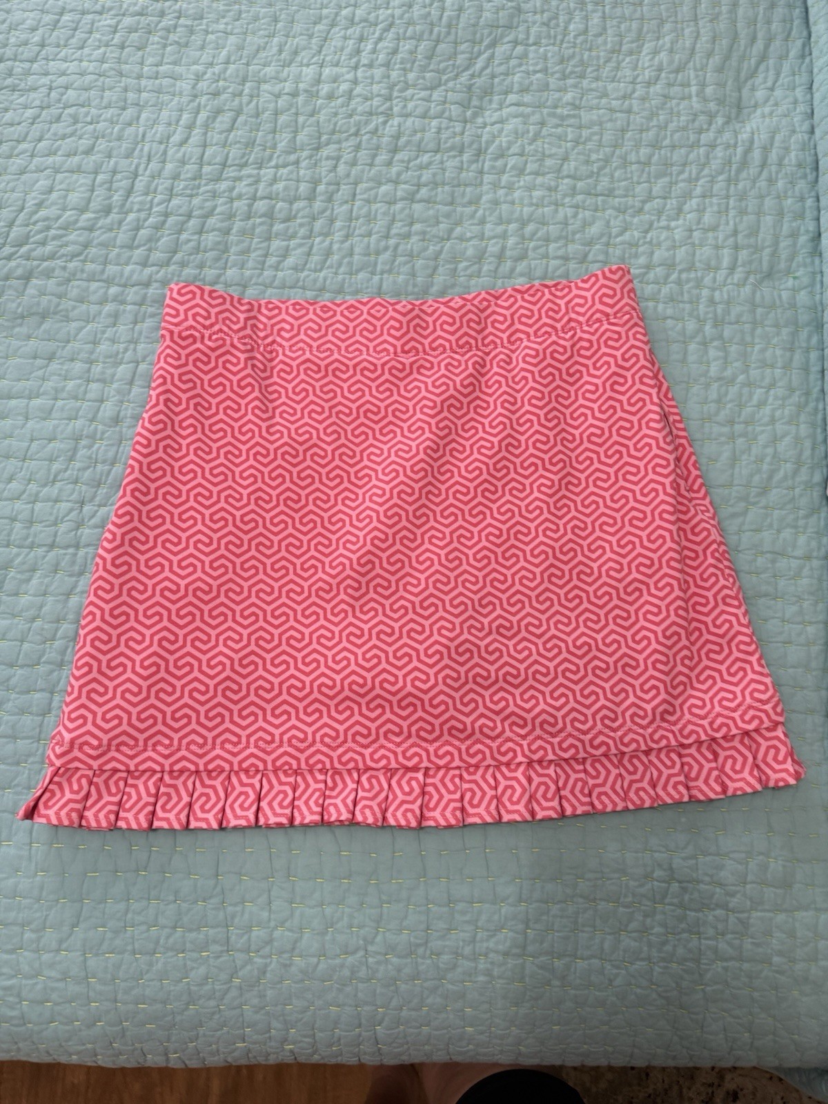 J McLaughlin Pink Golf/pickleball Skort -Catalina Cloth – Stretch- Ruffle Hem-M