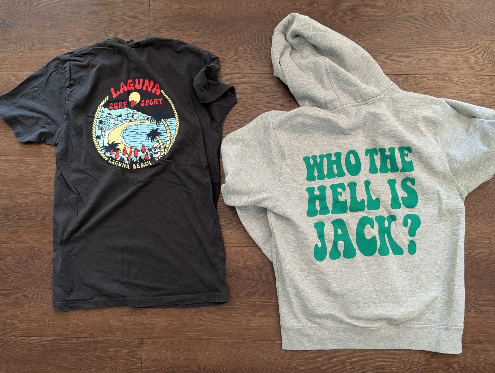 Huntington Beach Jack’s Laguna Beach Surf and Sport Adult Medium Tee Hoodie Set